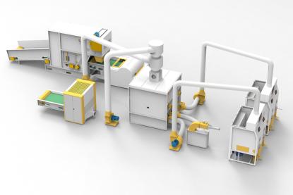 Linia de amestecare și umplere a fibrelor și buretelor HJ-500